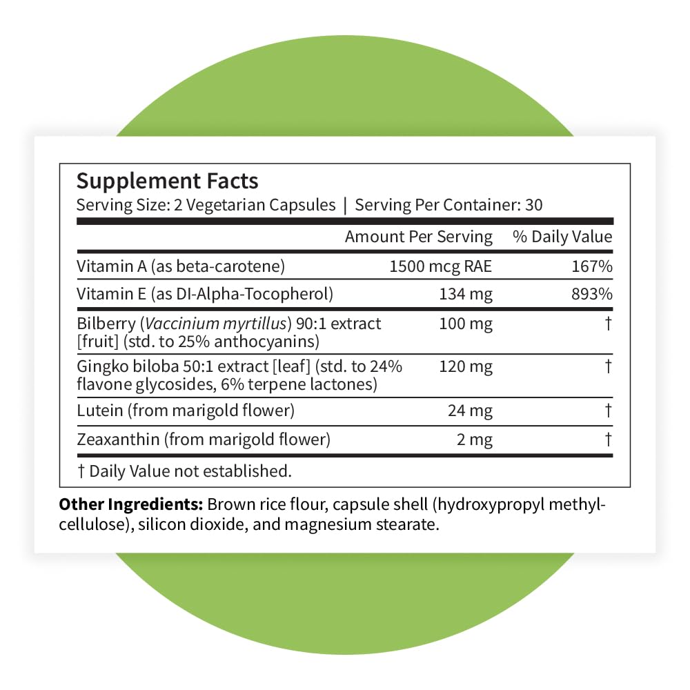 Pattern Wellness Vision Complex Supplement – Daily Eye & Visual Function Support – Herbal Extract & Vitamin Blend – 60 Vegan Capsules - TrustMedUSA
