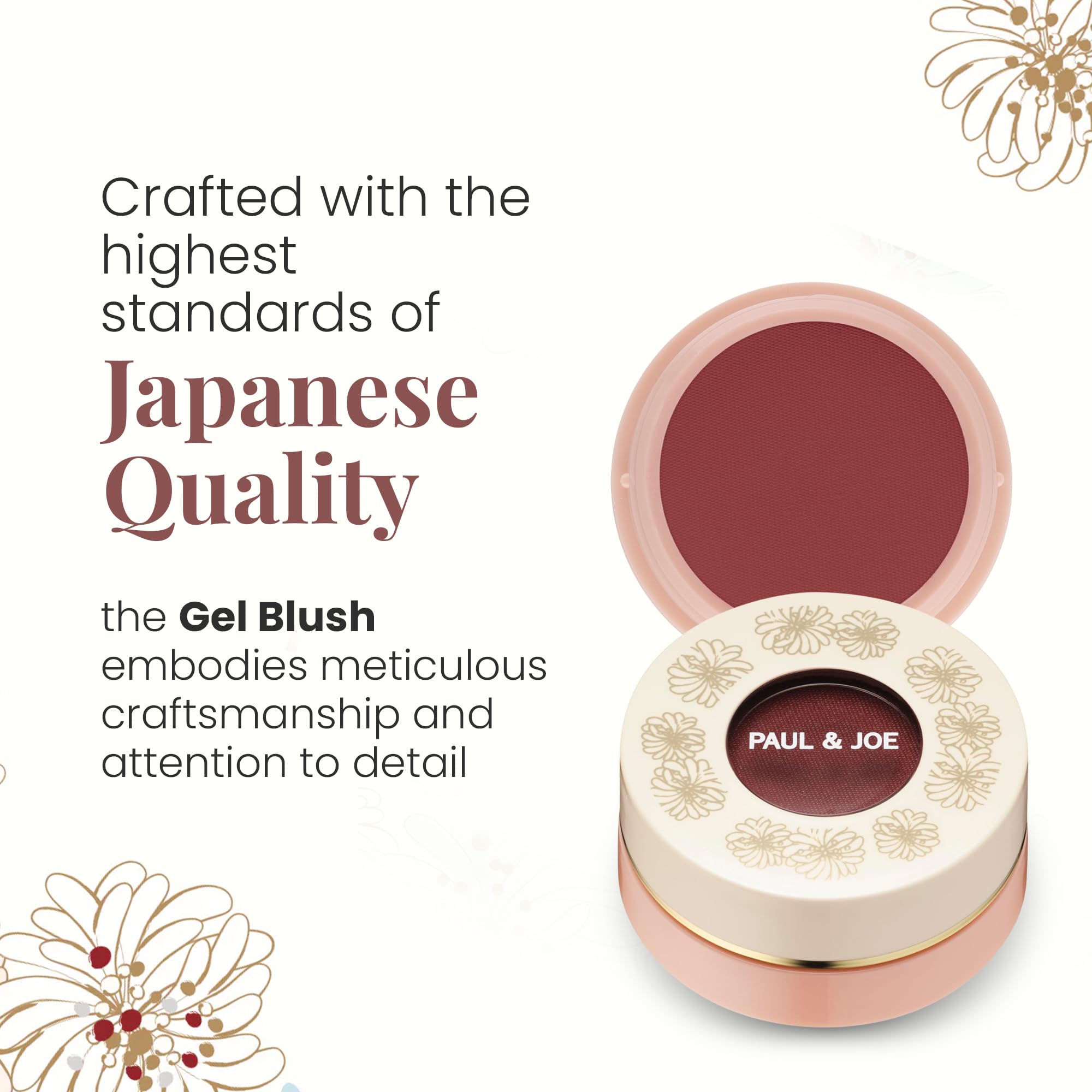 Paul & Joe Gel Blush, Bright and Buildable Blush Makeup, Water-Based Gel Makeup Blush with Hydrating Oils for Dewy, Radiant Finish, Garnet and Wine Red Cheek Tint, 05 Sommeliere, 0.71 oz - TrustMedUSA