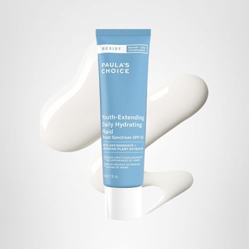 Paula's Choice RESIST Daily Hydrating Fluid Face Moisturizer with SPF 50 Sunscreen, Face Sunscreen for Oily Skin, Chamomile & Vitamin E - TrustMedUSA