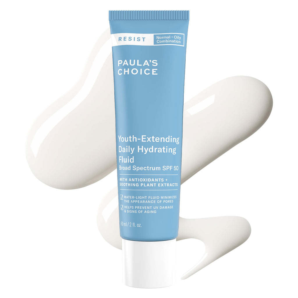 Paula's Choice RESIST Daily Hydrating Fluid Face Moisturizer with SPF 50 Sunscreen, Face Sunscreen for Oily Skin, Chamomile & Vitamin E - TrustMedUSA