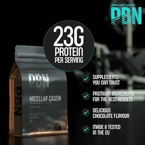 PBN - Premium Body Nutrition Micellar Casein Chocolate 1kg Pouch - TrustMedUSA