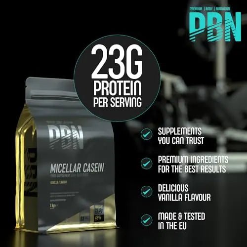 PBN - Premium Body Nutrition Micellar Casein Vanilla 1kg Pouch - TrustMedUSA