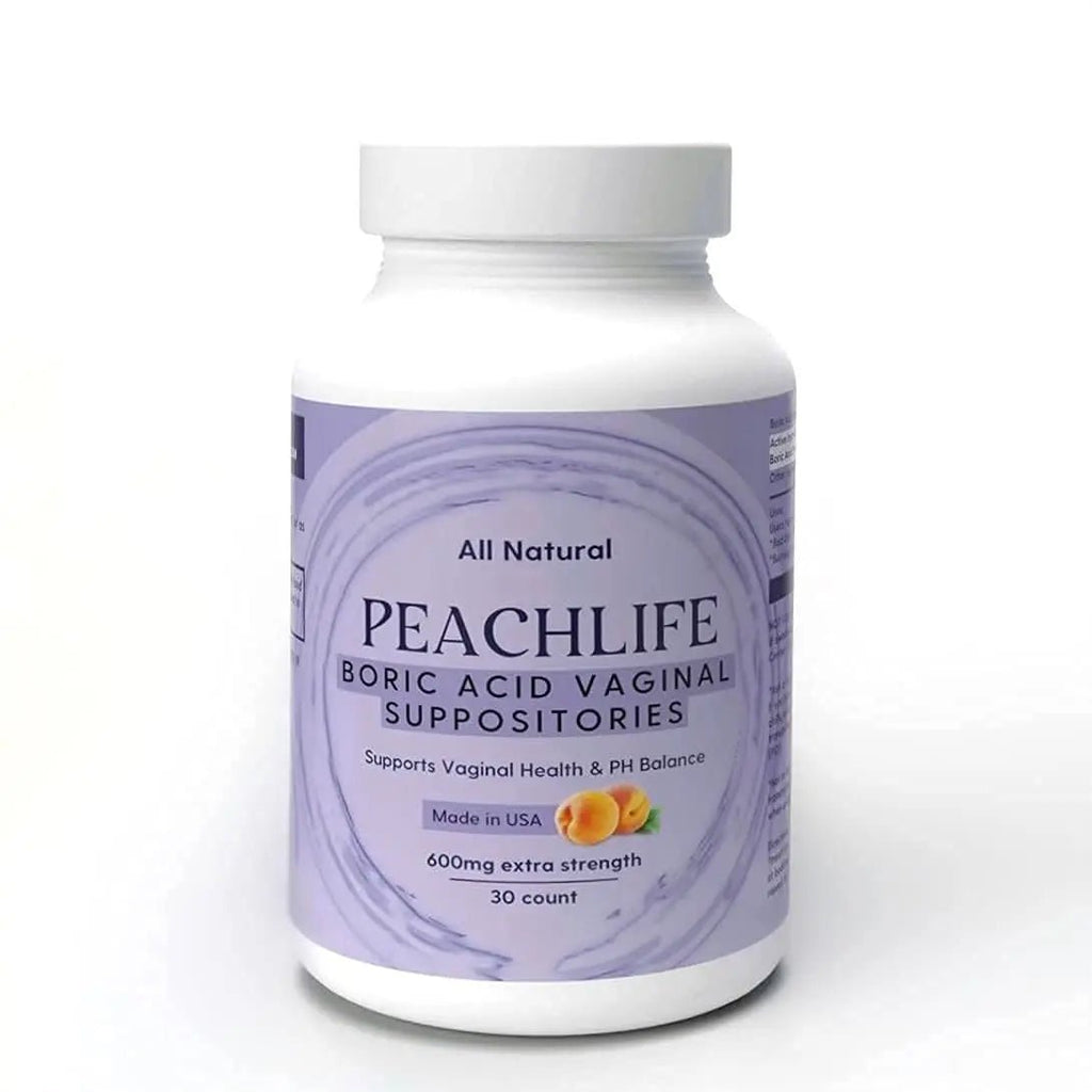 Peachlife Boric Acid Suppositories and Small Soft Menstrual Cup with Ring Pull - TrustMedUSA