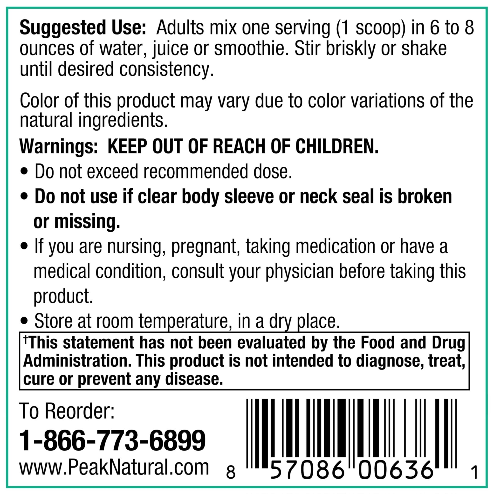 Peak Organic Superfruits - Polyphenol Rich Superfood Powder - Non-GMO Fermented Aronia Berry, Acai, Blueberry, Pomegranate, and Plum - Aging, Metabolic Health, Heart Health (30 Servings) - Maple Wellness Supplements