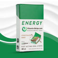 Peak Performance Energy Strips — Vegan, Gluten Free, Soy Free & Sugar-Free Breath Strips w/Caffeine, 18 Vitamins & Minerals — Instant Energy Boost Chocolate Mint Dietary Supplement — 30 Oral Strips - TrustMedUSA
