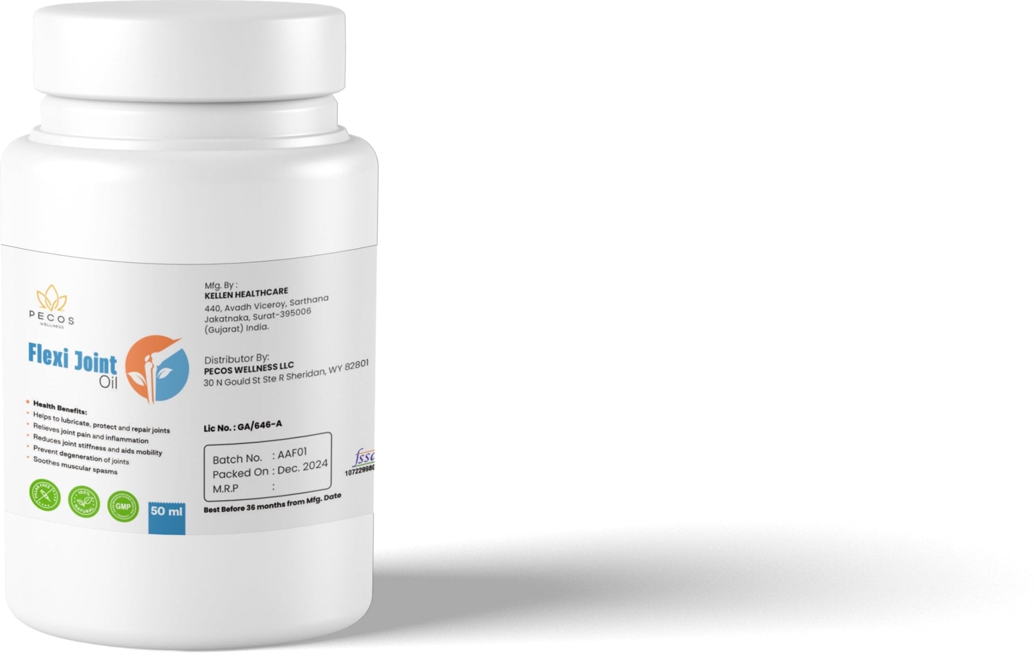 PECOS WELLNESS Flexi Joint Oil, Dietary Supplement - TrustMedUSA
