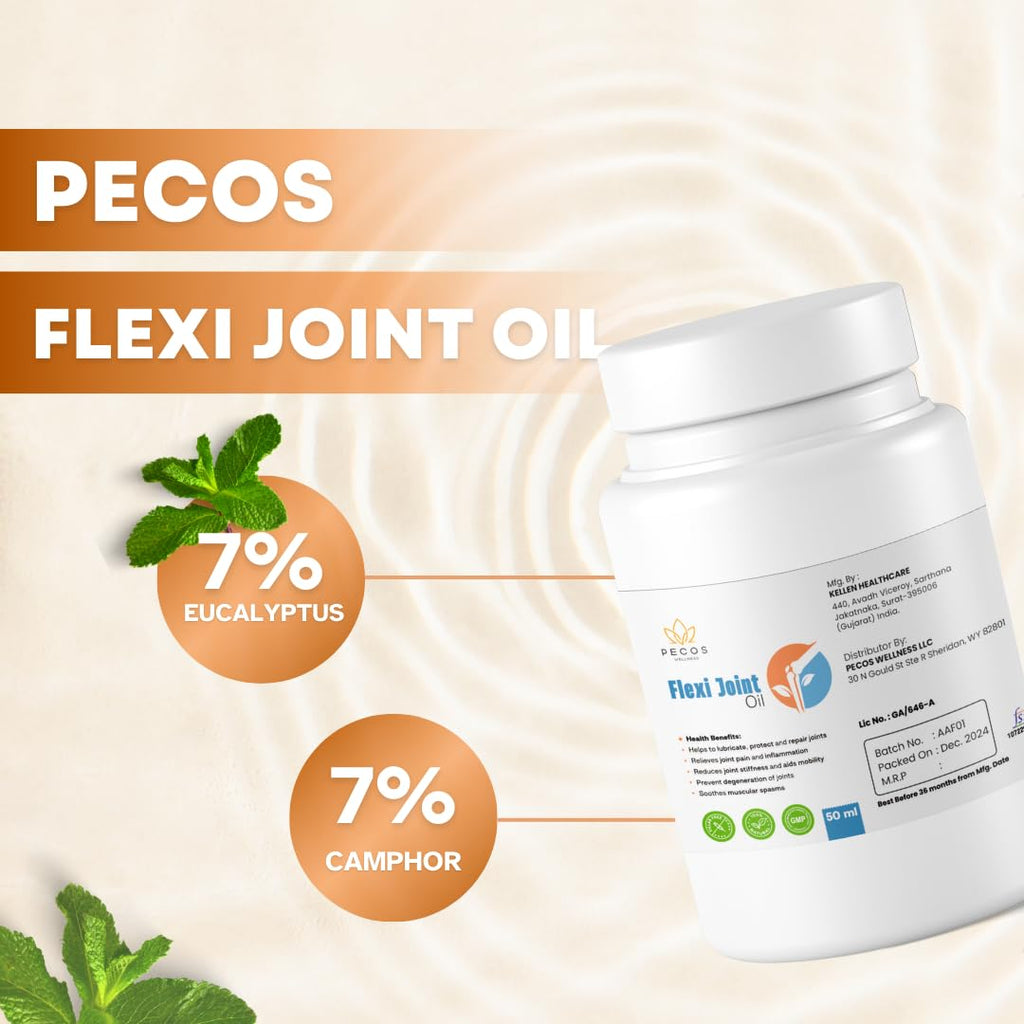 PECOS WELLNESS Flexi Joint Oil, Dietary Supplement - TrustMedUSA