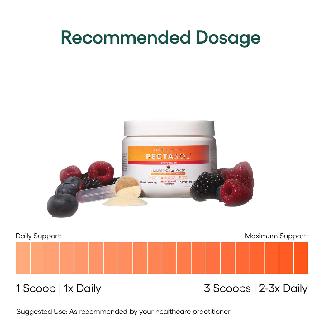 PectaSol Modified Citrus Pectin – 184g Berry Powder – Total-Body Health Supplement to Support the Heart, Immune System, Inflammation Response & Healthy Aging + Maintain Healthy Galectin-3 Levels - TrustMedUSA