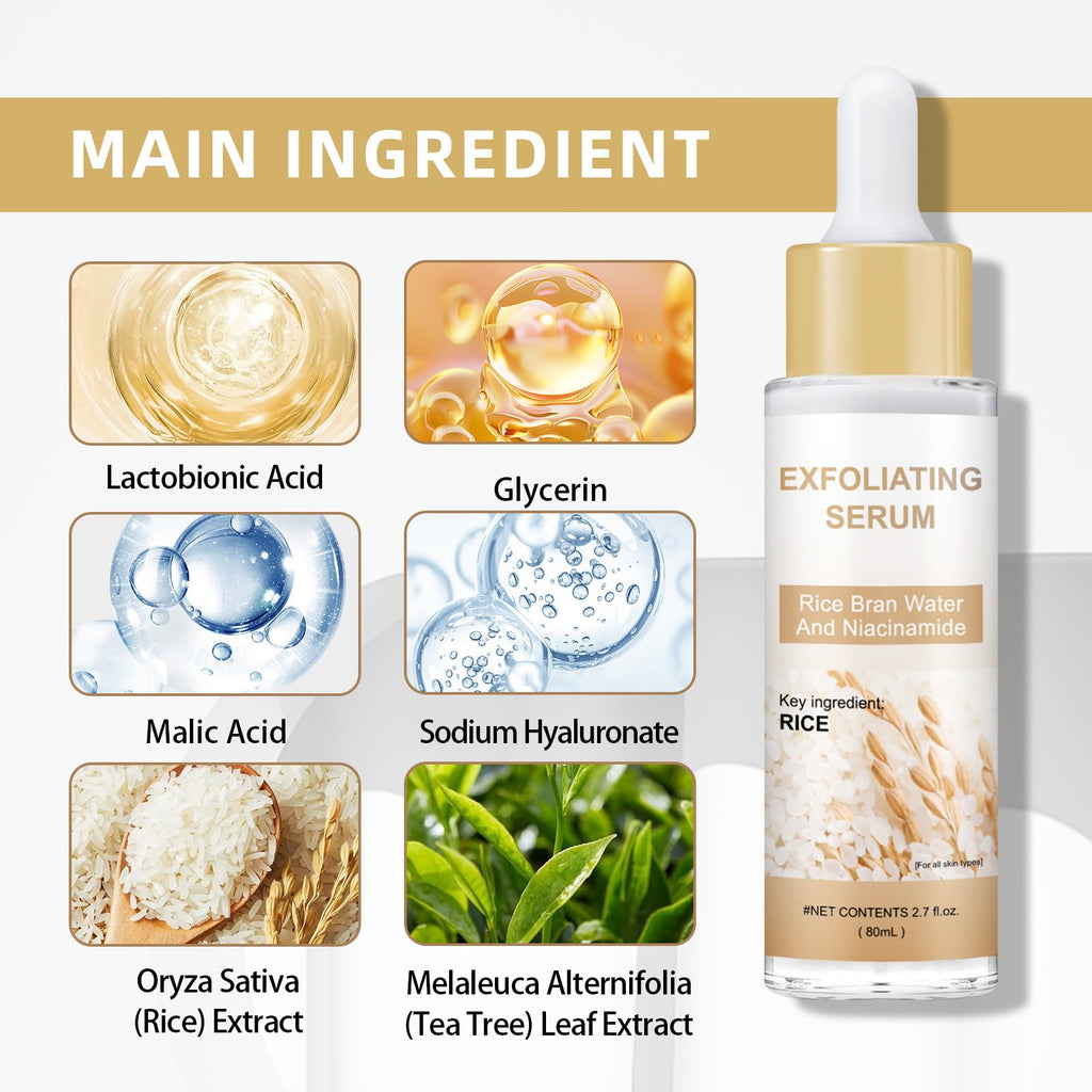 Peel Shot Glow Rice Ampoule Duo – Peel Shot Serums with White Rice Extract, BHA, Niacinamide & Hyaluronic Acid – Exfoliating, Moisturizing, Blackhead Remover & Pore Refining (White) - Maple Wellness Supplements