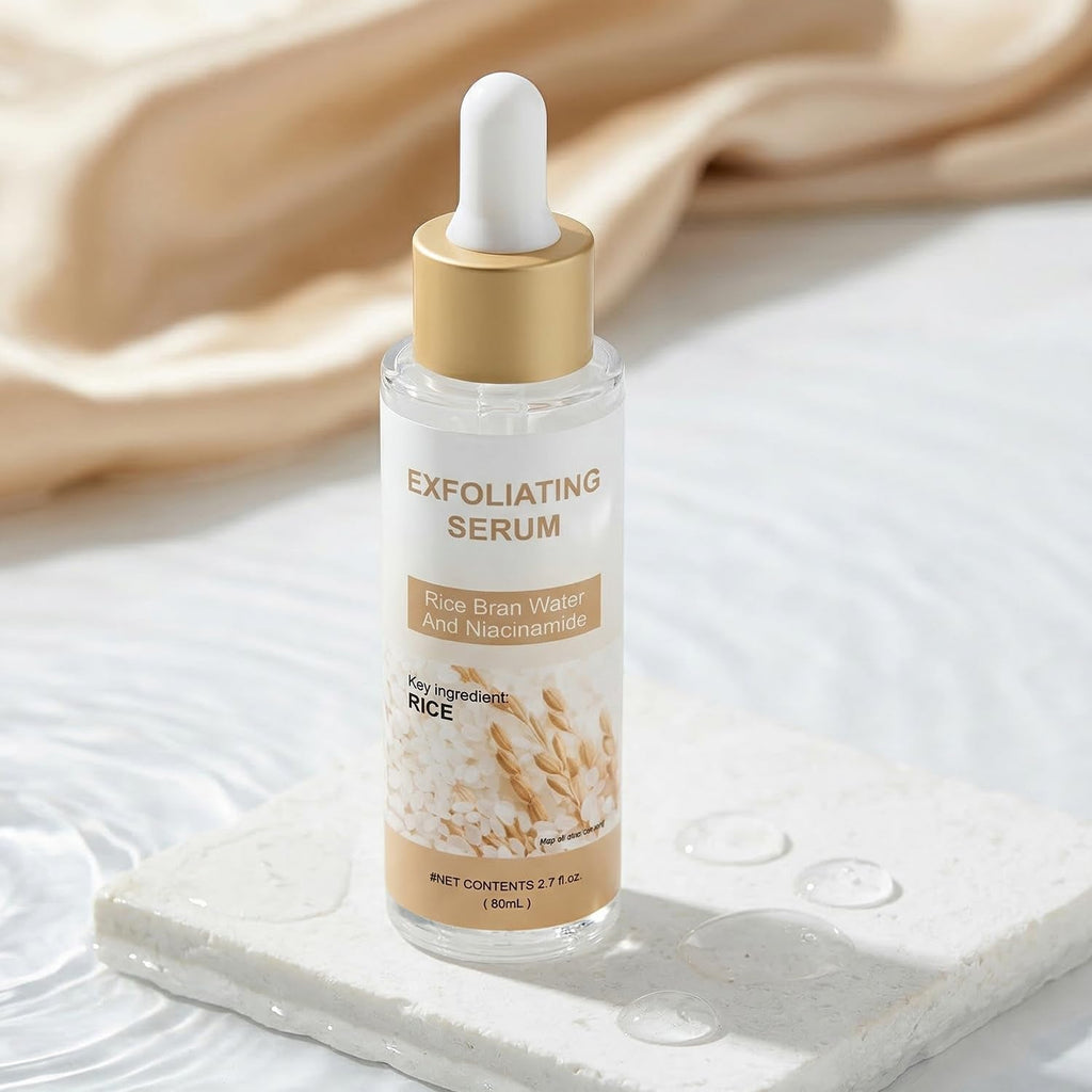 Peel Shot Glow Rice Ampoule Duo – Peel Shot Serums with White Rice Extract, BHA, Niacinamide & Hyaluronic Acid – Exfoliating, Moisturizing, Blackhead Remover & Pore Refining (White) - Maple Wellness Supplements