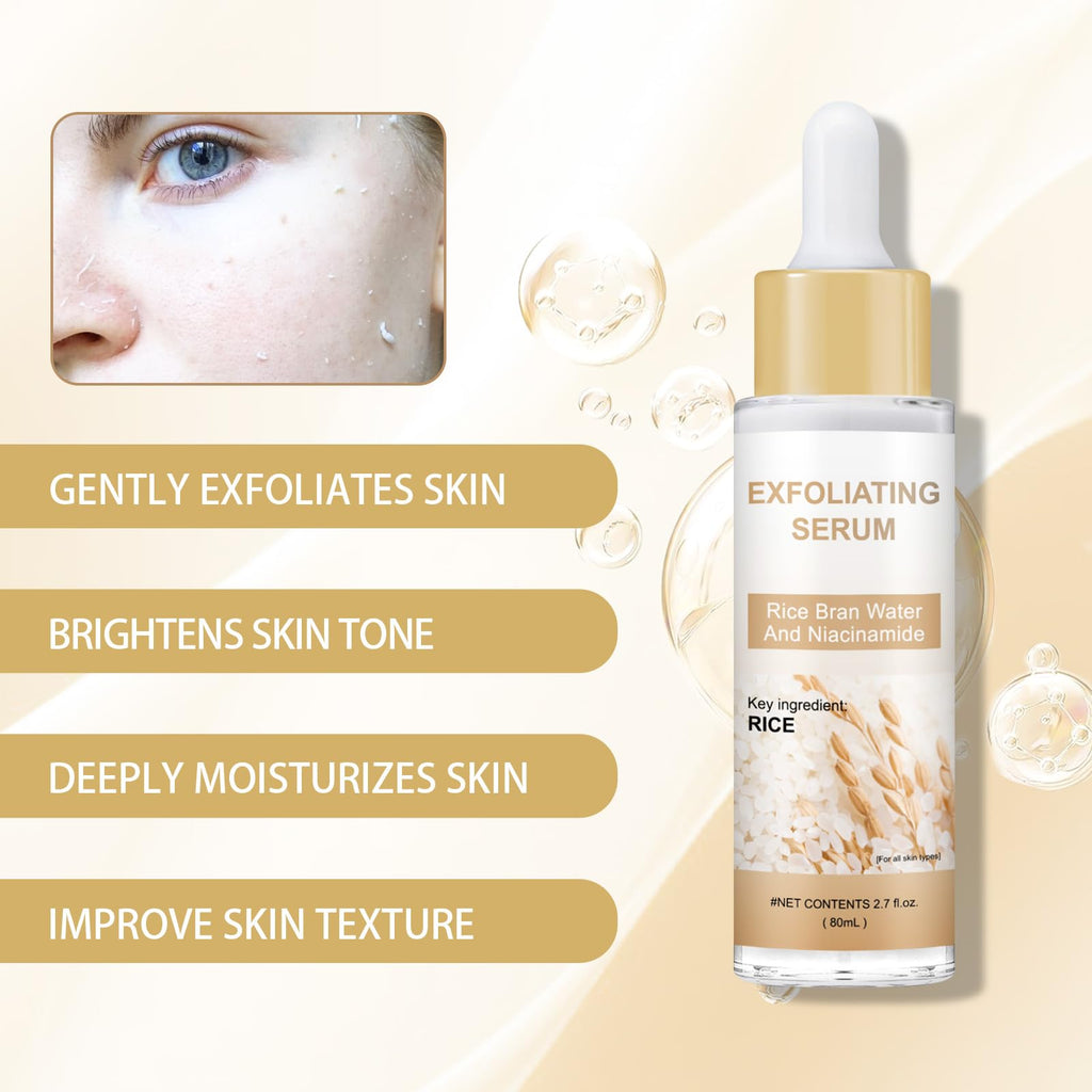 Peel Shot Glow Rice Ampoule Duo – Peel Shot Serums with White Rice Extract, BHA, Niacinamide & Hyaluronic Acid – Exfoliating, Moisturizing, Blackhead Remover & Pore Refining (White) - Maple Wellness Supplements