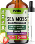 Pella Nutrition Sea Moss Drops with Bladderwrack – 4X Faster Absorption Than Irish Sea Moss Gel Superfood, Gummies, and Capsules – Digestive & Immune Support Supplement (Strawberry Lime, 60mL) - TrustMedUSA