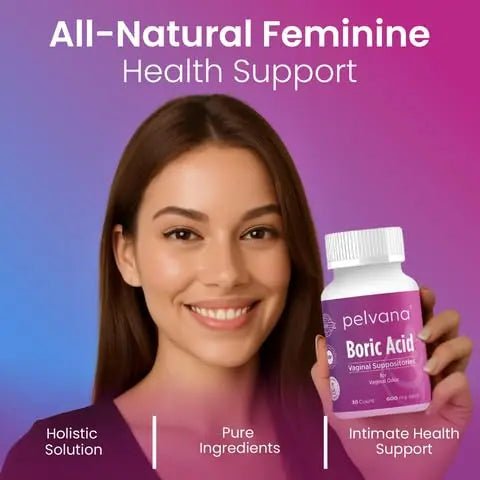 Pelvana Boric Acid Suppositories for Women 30 + 7 Applicators + 50 pH Test Strips, Total of 87 Piece Kit for Vaginal Odor - Third-Party Verified & Bottled in The USA - Feminine Health Odor Solution - TrustMedUSA
