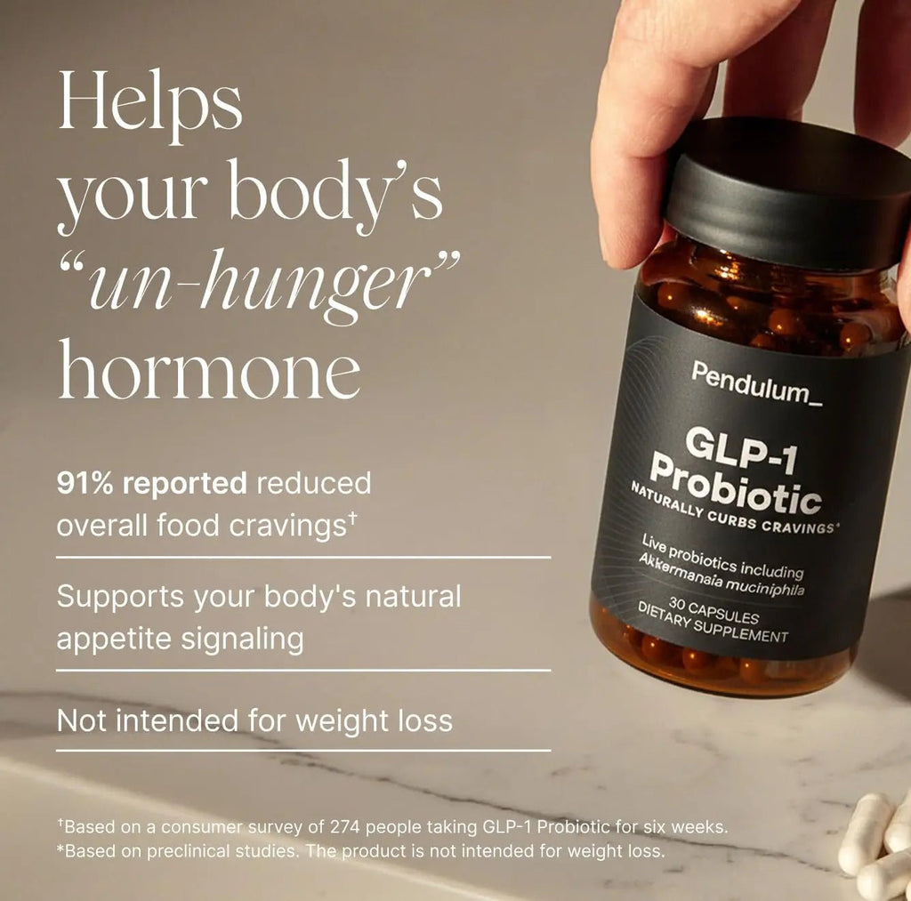 Pendulum GLP-1 Probiotic – Supports Appetite Control and Craving Management, Naturally | Improves Regularity & Gut Health with Akkermansia & Other Strains (30 Capsules) - TrustMedUSA