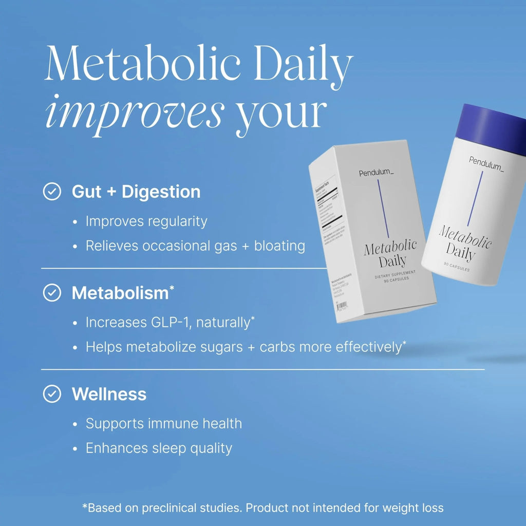Pendulum Metabolic Daily - Multi-Strain Probiotic with Akkermansia muciniphila to Support Metabolism and Sustain Energy Levels - TrustMedUSA