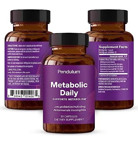 Pendulum Metabolic Daily - Multi-Strain Probiotic with Akkermansia muciniphila to Support Metabolism and Sustain Energy Levels - TrustMedUSA