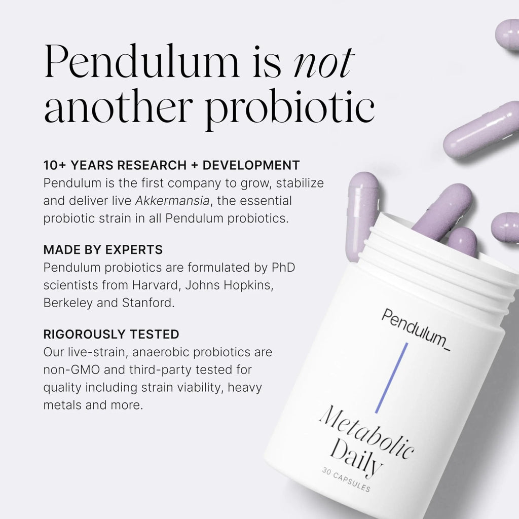 Pendulum Metabolic Daily - Multi-Strain Probiotic with Akkermansia muciniphila to Support Metabolism and Sustain Energy Levels - TrustMedUSA
