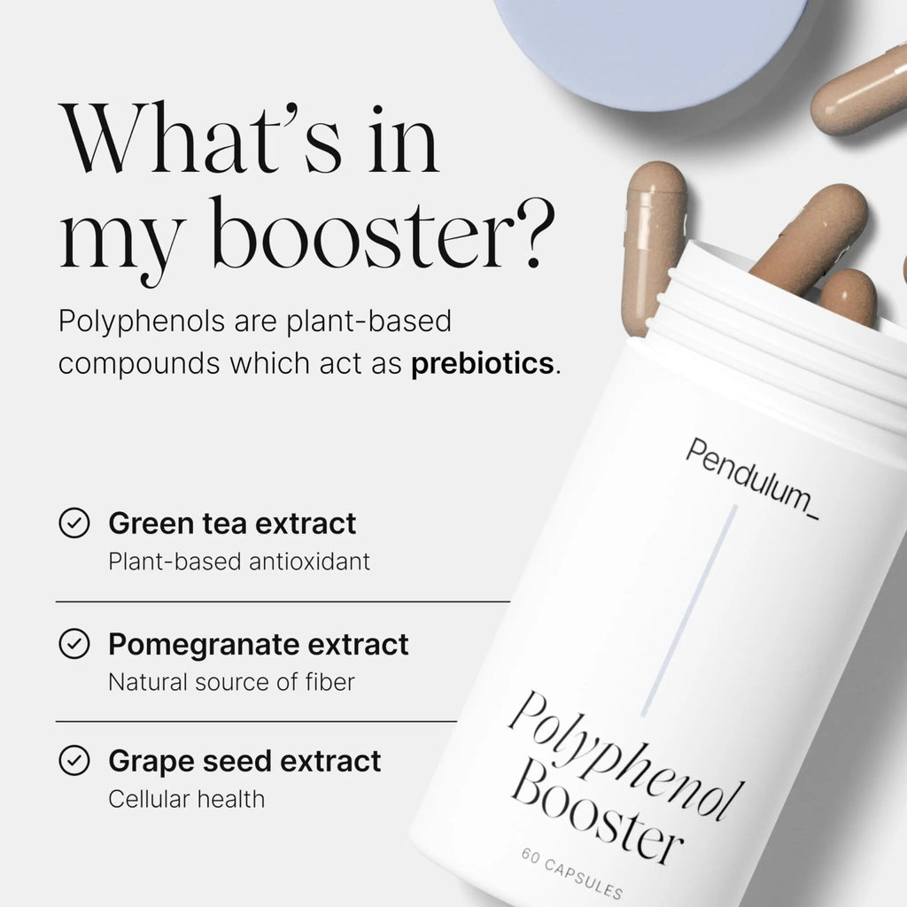 Pendulum Polyphenol Booster, Antioxidant from Superfoods, Beneficial Plant Compounds for Good Health, Helps Boost Akkermansia Muciniphila for Men & Women (60 Capsules, 1-Pack) - TrustMedUSA
