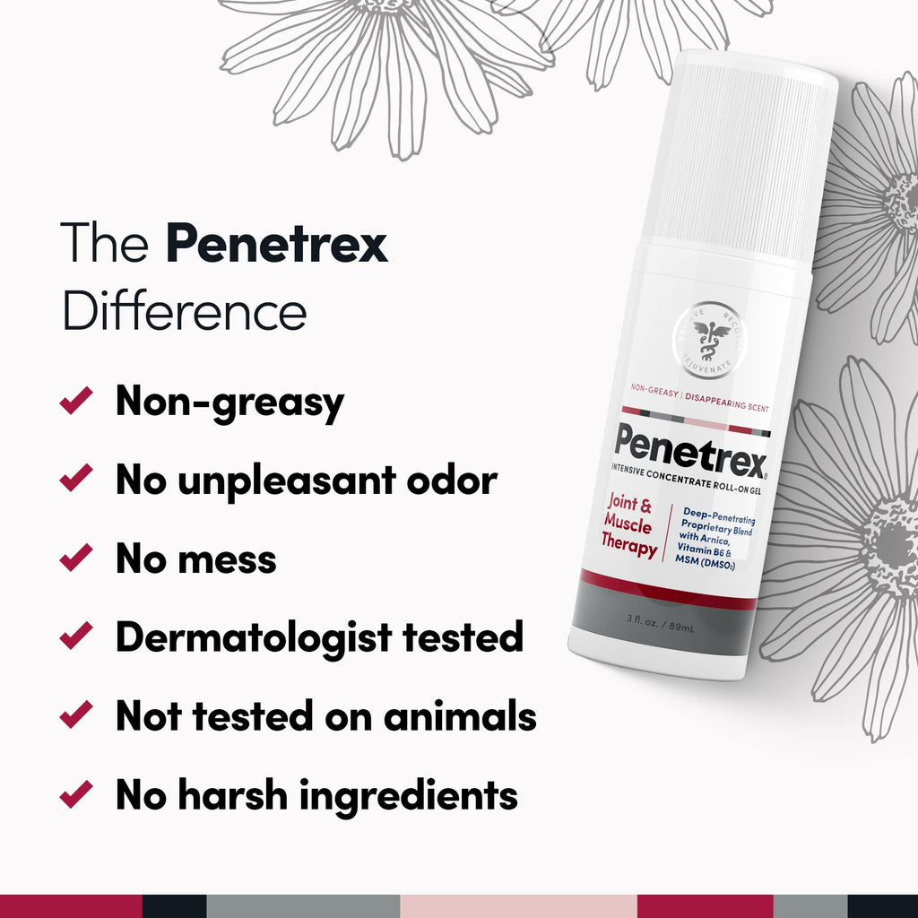 Penetrex Joint, Muscle and Nerve Support Supplement with 3 oz Joint & Muscle Therapy Roll-On Gel - TrustMedUSA