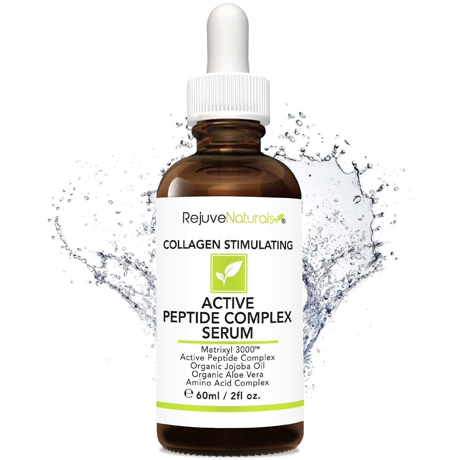 Peptide Complex Serum with Matrixyl 3000 (2 oz, Double-Sized) Minimizes Look of Fine Lines & Deep Wrinkles, Crow's Feet, Crepey Skin. Lightweight Anti Aging Moisturizer for Face & Neck - Maple Wellness Supplements