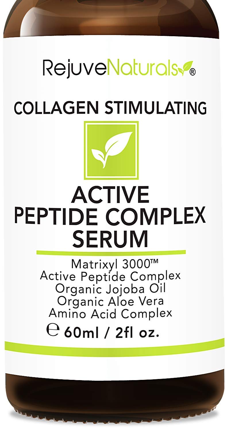 Peptide Complex Serum with Matrixyl 3000 (2 oz, Double-Sized) Minimizes Look of Fine Lines & Deep Wrinkles, Crow's Feet, Crepey Skin. Lightweight Anti Aging Moisturizer for Face & Neck - Maple Wellness Supplements