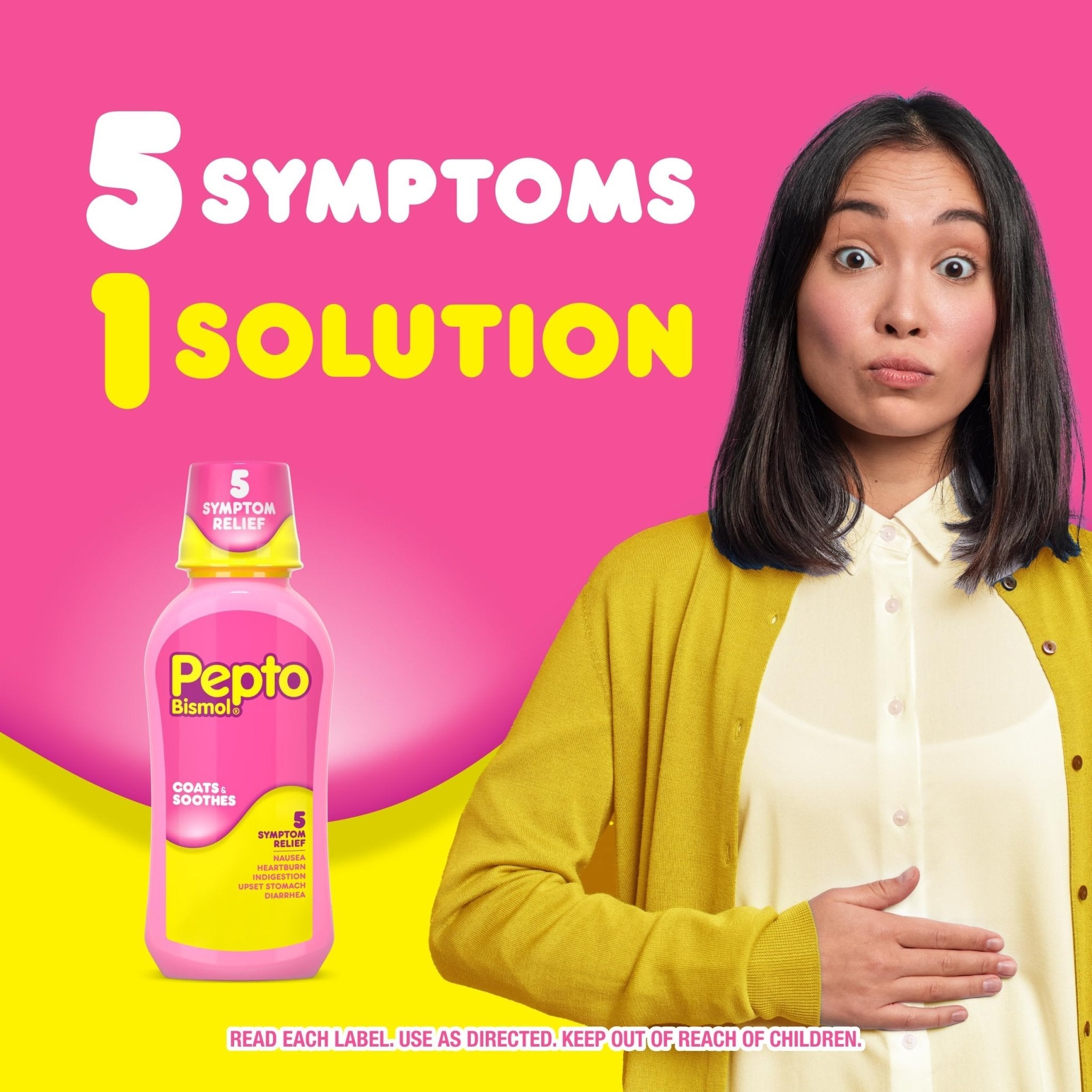 Pepto Bismol Liquid, Upset Stomach Relief, Nausea Relief, Heartburn Relief, Indigestion Relief, Anti Diarrhea Medication for Adults - 5 Symptom Fast Relief, 2x12 oz - Maple Wellness Supplements