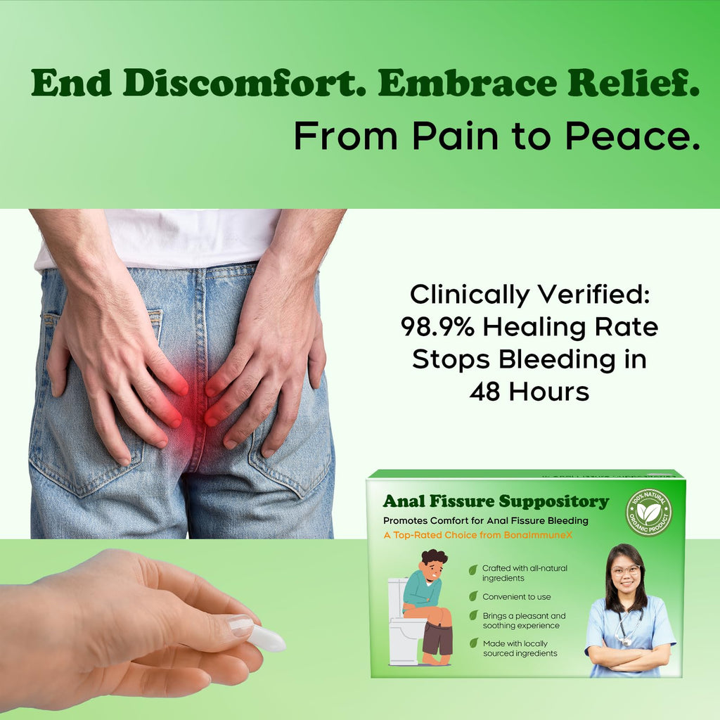 Peralpow Anal Fissure Suppositories | Expert-Formulation for Rectal Bleeding Associated with Hemorrhoids, Anus Fissures, Diarrhea & Constipation | Curcuminoids & Turmeric Extract | 16 Inserts - TrustMedUSA