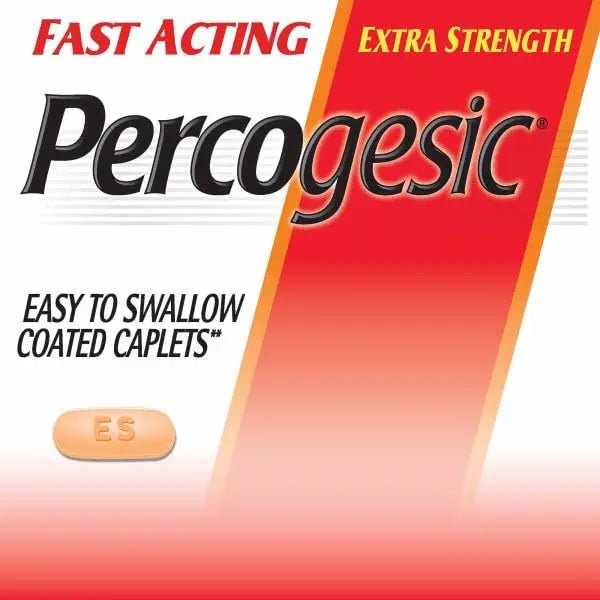 Percogesic Extra Strength Pain Relief | Aspirin Free Dual Action Relief | 40 Coated Caplets (3 Pack) - TrustMedUSA