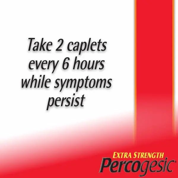 Percogesic Extra Strength Pain Relief | Aspirin Free Dual Action Relief | 40 Coated Caplets (3 Pack) - TrustMedUSA