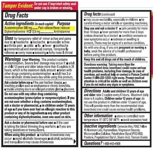 Percogesic Extra Strength Pain Relief | Aspirin Free Dual Action Relief | 40 Coated Caplets (6 Pack) - TrustMedUSA