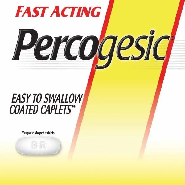 Percogesic Original Pain Relief | Aspirin Free Fast Acting Relief | 90 Coated Caplets (4 Pack) - TrustMedUSA