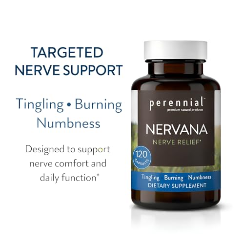Perennial Nervana – Herbal Nerve Support for Tingling, Burning & Numbness Relief – Promotes Calm Focus & Stress Resilience – Non-Drowsy Mood Balance – 120ct* - TrustMedUSA