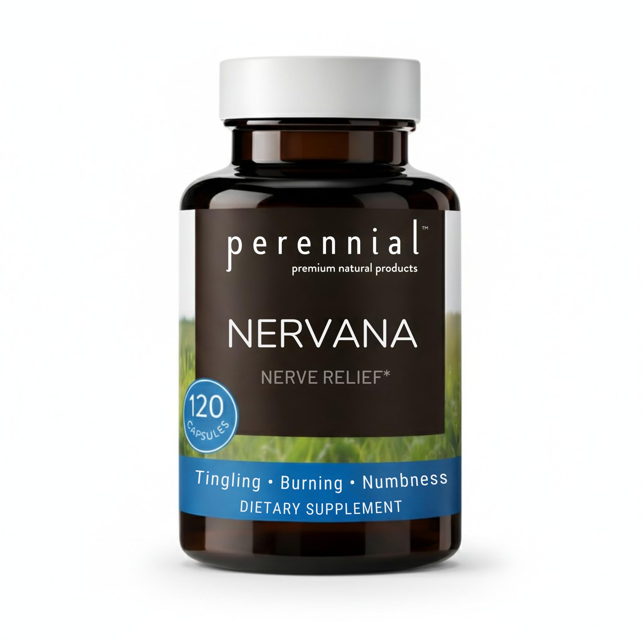 Perennial Nervana – Herbal Nerve Support for Tingling, Burning & Numbness Relief – Promotes Calm Focus & Stress Resilience – Non-Drowsy Mood Balance – 120ct* - TrustMedUSA
