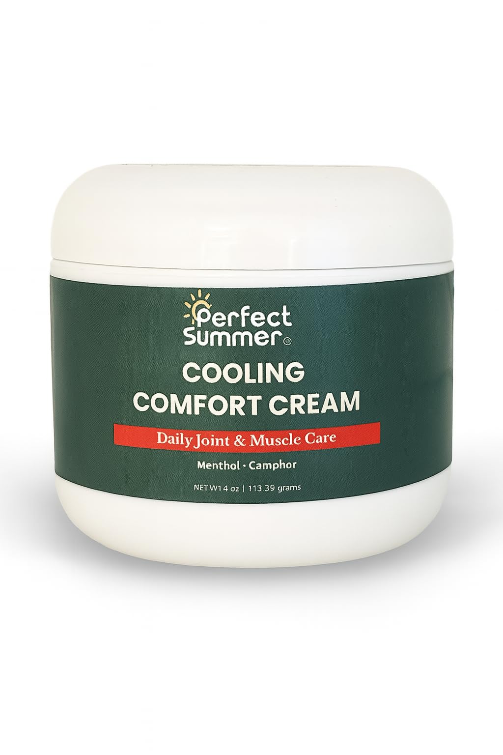 Perfect Summer Cooling Comfort Cream – Muscle Rub & Joint Care – Cooling Relief for Back, Neck, Shoulders & Knees – Non-Greasy, Fast-Absorbing Topical Cream, 4 oz - TrustMedUSA