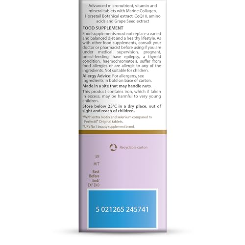 Perfectil Vitabiotics Multivitamin | Hair Growth and Thickening Formula | Supports Thicker, Healthy Hair | Vitamin D, E, Collagen, Biotin, and More - TrustMedUSA