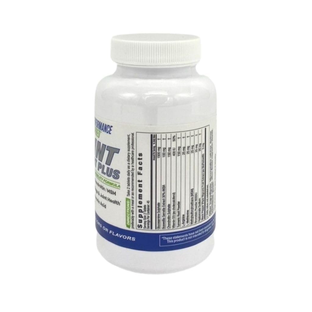 PERFORMANCE INSPIRED Nutrition Joint Support Plus – Glucosamine, Chondroitin, Turmeric & BioPerine – Triple Strength Joint Comfort & Mobility Support – 90 Count - TrustMedUSA