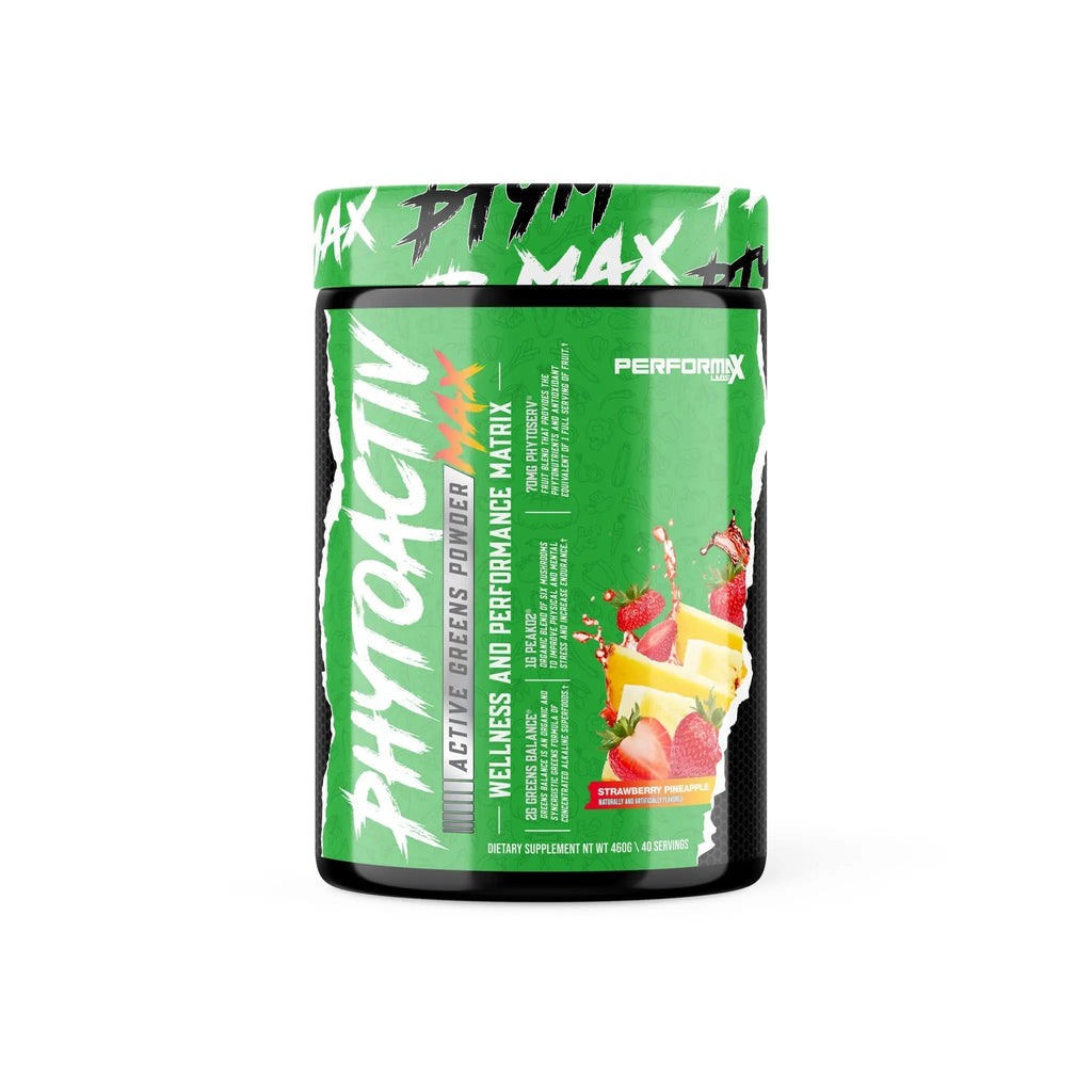 Performax Labs PhytoactivMax Active Greens Powder Wellness and Performance Matrix | Phytonutrients – Overall Health | 30 Servings (Strawberry Pineapple) - TrustMedUSA