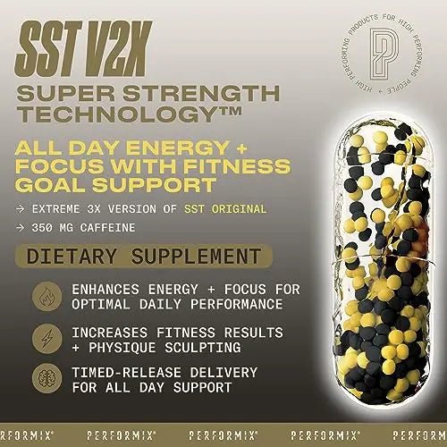 PERFORMIX - SST V3X - Pre Workout - 350 mg Caffeine - Energy Supple - TrustMedUSA