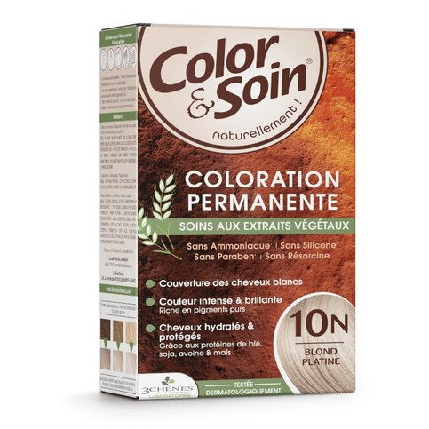 Permanent hair dye 10N platinum blond Color&Soin LES 3 CHENES - TrustMedUSA