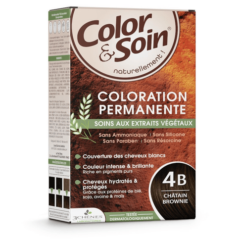Permanent hair dye 4B brownie chestnut Color&Soin LES 3 CHENES - TrustMedUSA