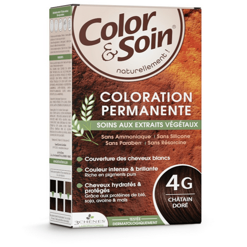 Permanent hair dye 4G golden chestnut Color&Soin LES 3 CHENES - TrustMedUSA
