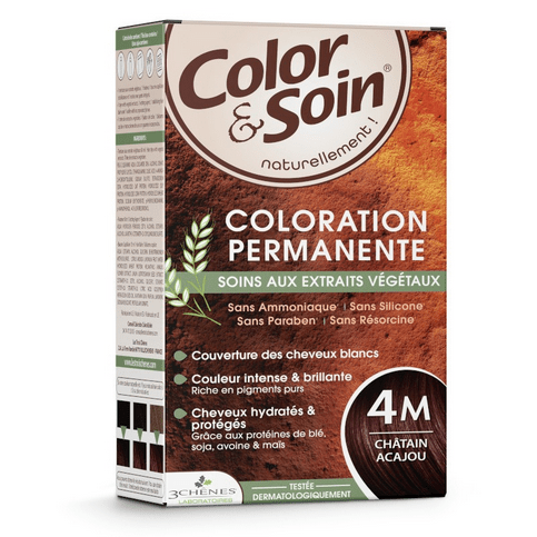 Permanent hair dye 4M mahogany chestnut Color&Soin LES 3 CHENES - TrustMedUSA