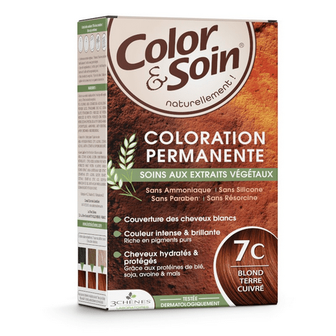 Permanent hair dye 7C terracotta blond Color&Soin LES 3 CHENES - TrustMedUSA