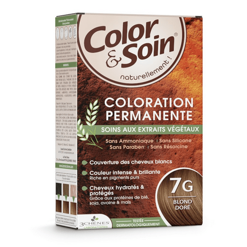 Permanent hair dye 7G golden blond Color&Soin LES 3 CHENES - TrustMedUSA