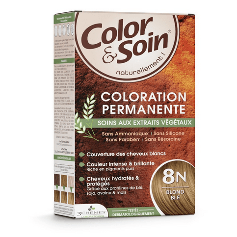 Permanent hair dye 8N flour blond Color&Soin LES 3 CHENES - TrustMedUSA