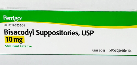 Perrigo Bisacodyl Suppositories 10 mg (Compare to Dulcolax) 50 Ct - Maple Wellness Supplements