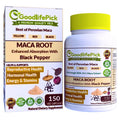 Peruvian Maca Root Capsules 150 ct. Powerful Maca Blend of Yellow Red & Black Maca Root with Black Pepper. All Natural NonGMO Vegan No Stearate No Rice Powder No Silica No Filler - TrustMedUSA