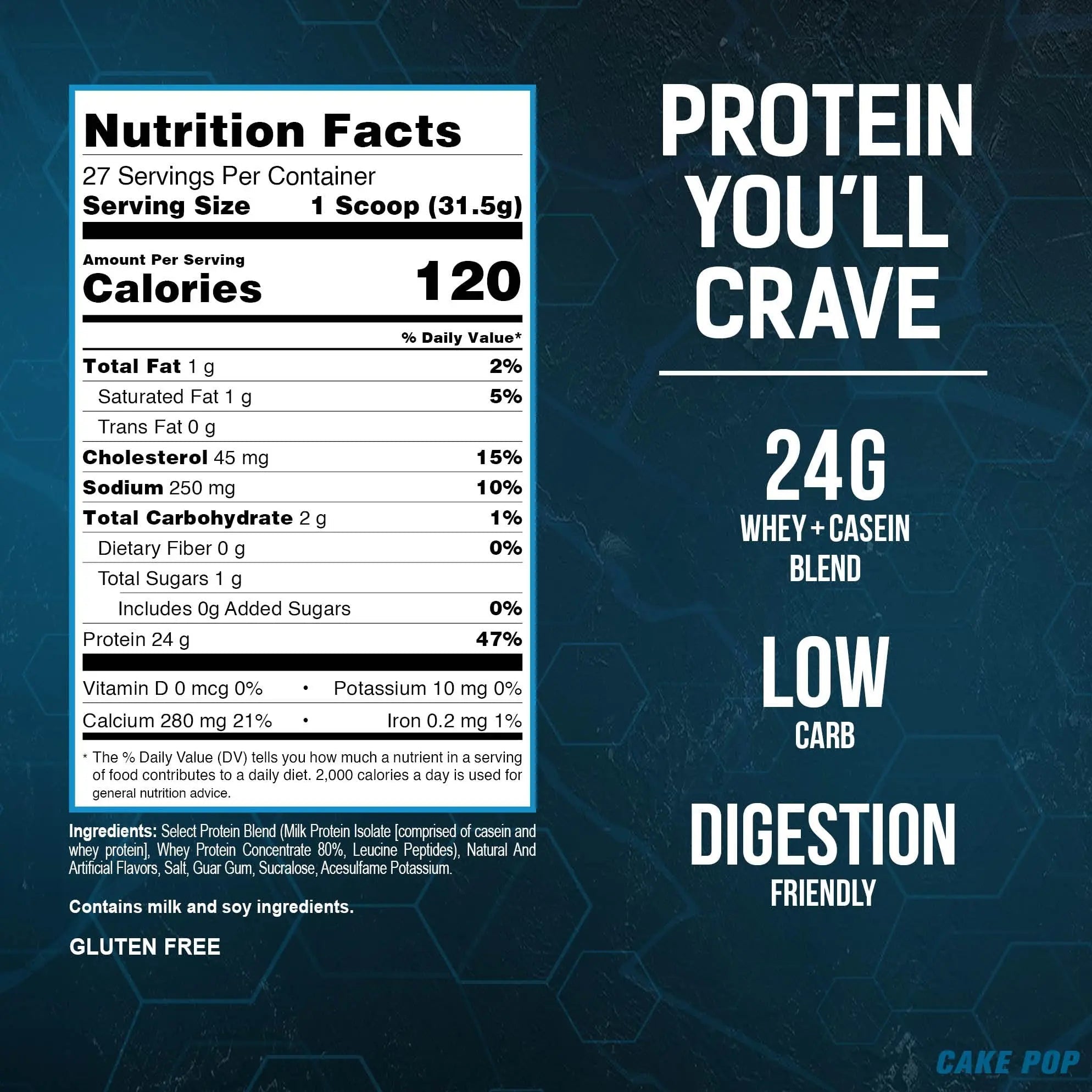 PEScience Select Low Carb Protein Powder, Cake Pop, 27 Serving, Keto Friendly - TrustMedUSA