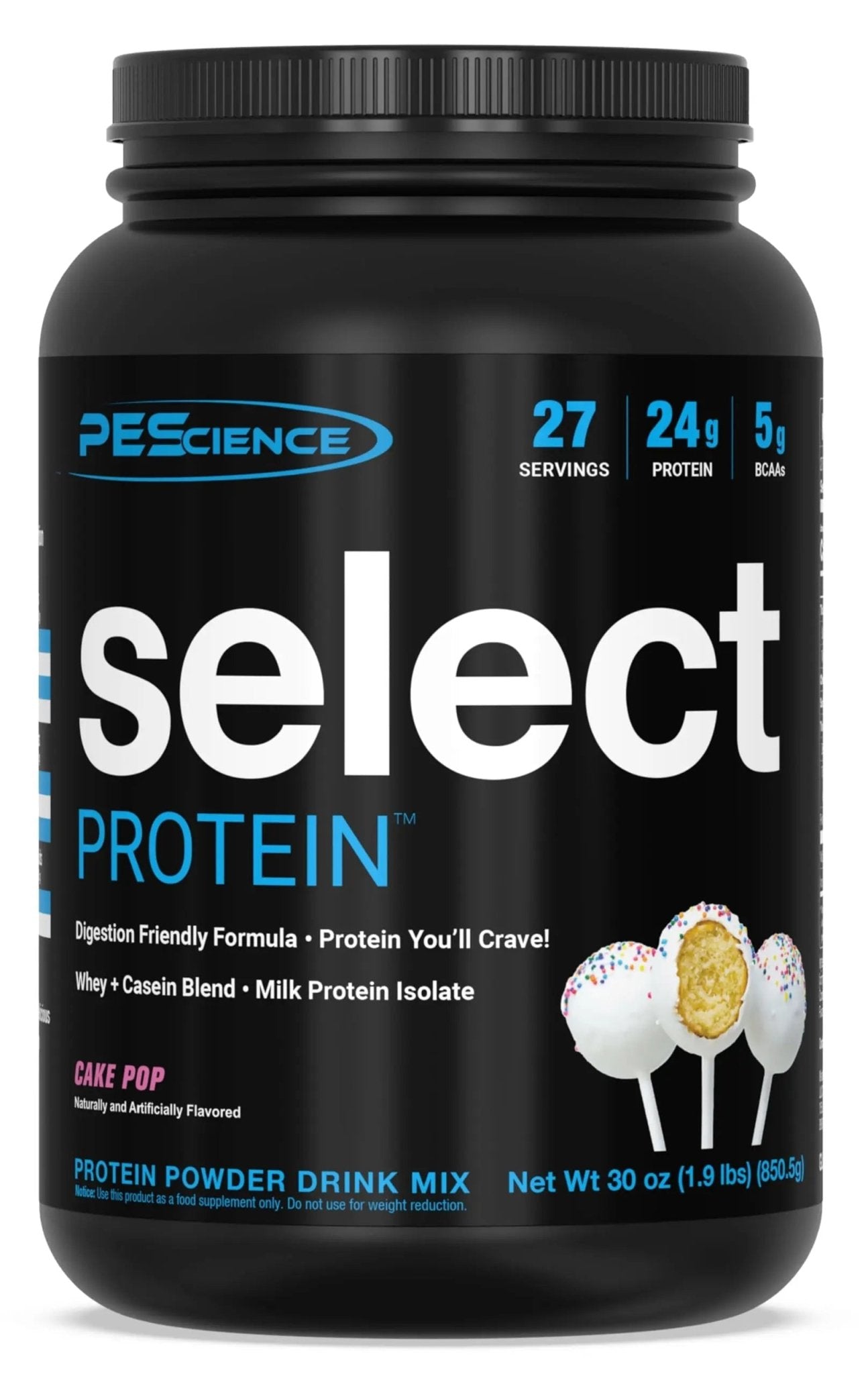 PEScience Select Low Carb Protein Powder, Cake Pop, 27 Serving, Keto Friendly - TrustMedUSA
