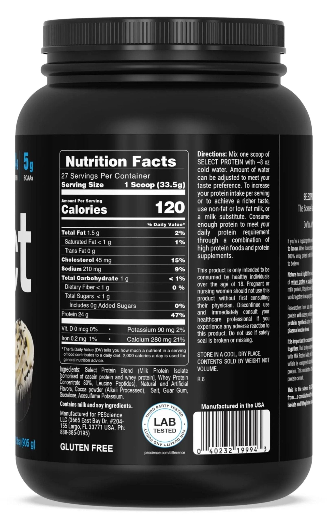 PEScience Select Low Carb Protein Powder, Chocolate Cupcake, 27 Serving, Keto - TrustMedUSA